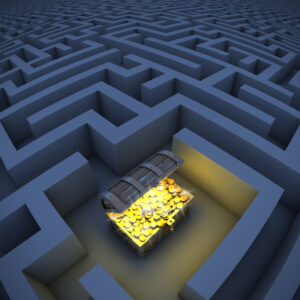 treasure in a maze